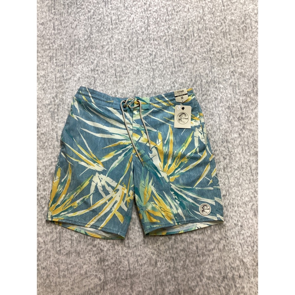 O'Neill Mens Dos Palms Cruzer Board Shorts Blue Tropical Swim Trunk 30 SU2106009